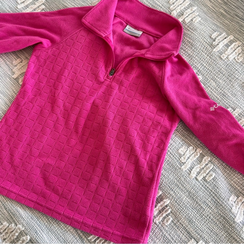 Columbia Vivid Pink Fleece Pullover - Picture 3 of 6